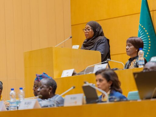 Rais-wa-Jamhuri-ya-Muungano-wa-Tanzania-Mhe.-Samia-Suluhu-Hassan-akizungumza-na-wanahabari-juu